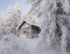 Новый год прикрасний год - У леса на опушке, жила зима в избушке зиму