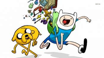 Время приключений|Adventure time. - Заставка(начало,англ.верс.),(Финн и Джейк).